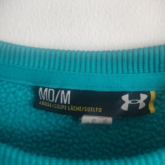Ladies SZ M Under Armour Teal Sweatshirt - Picture 4 of 4